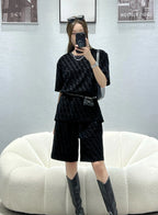 2026 New GS Black Flocked Shorts (30011-A60)
