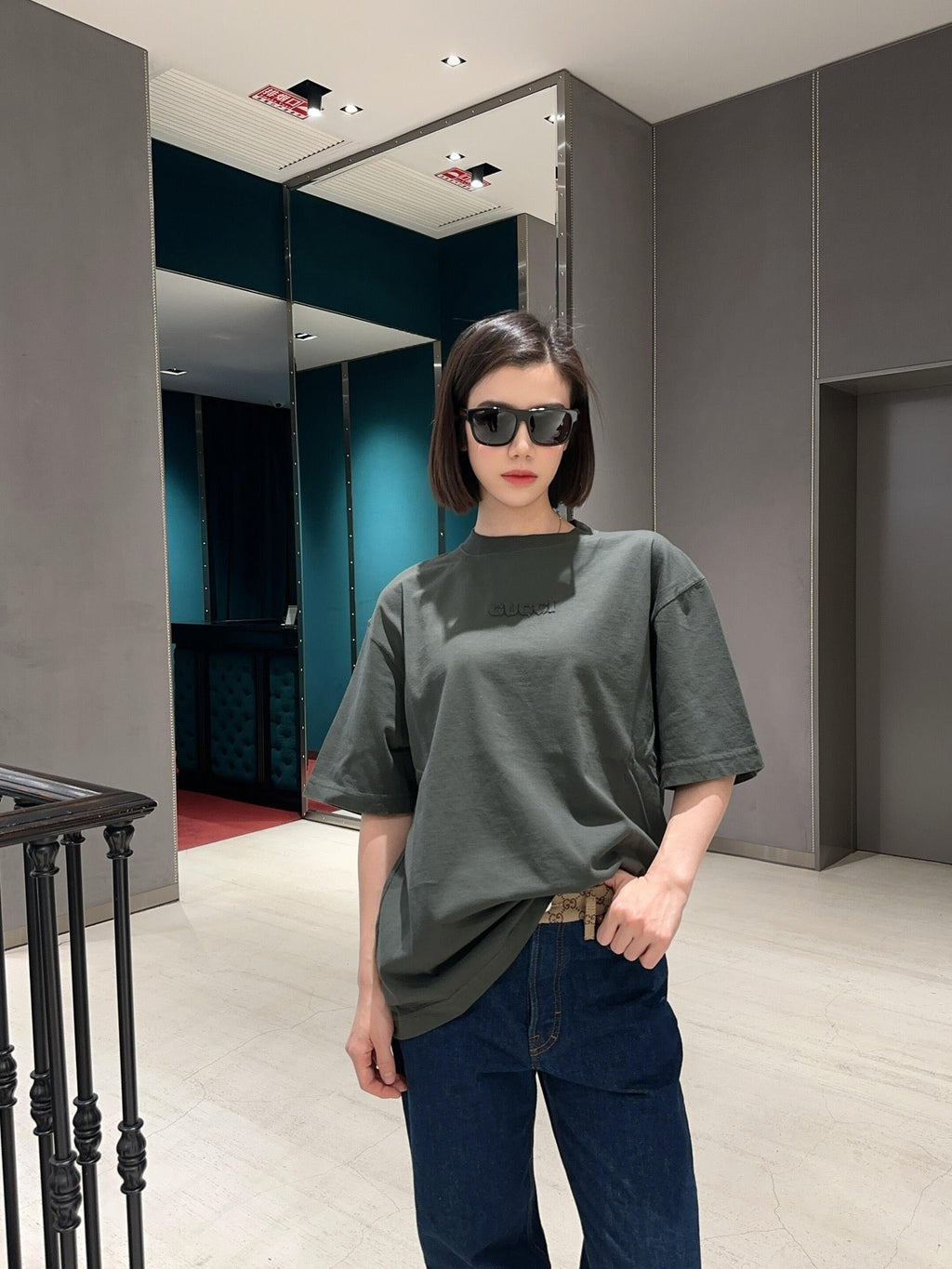 2026 New GS Logo Embroidered Short-Sleeved T-Shirt (25139-A15)
