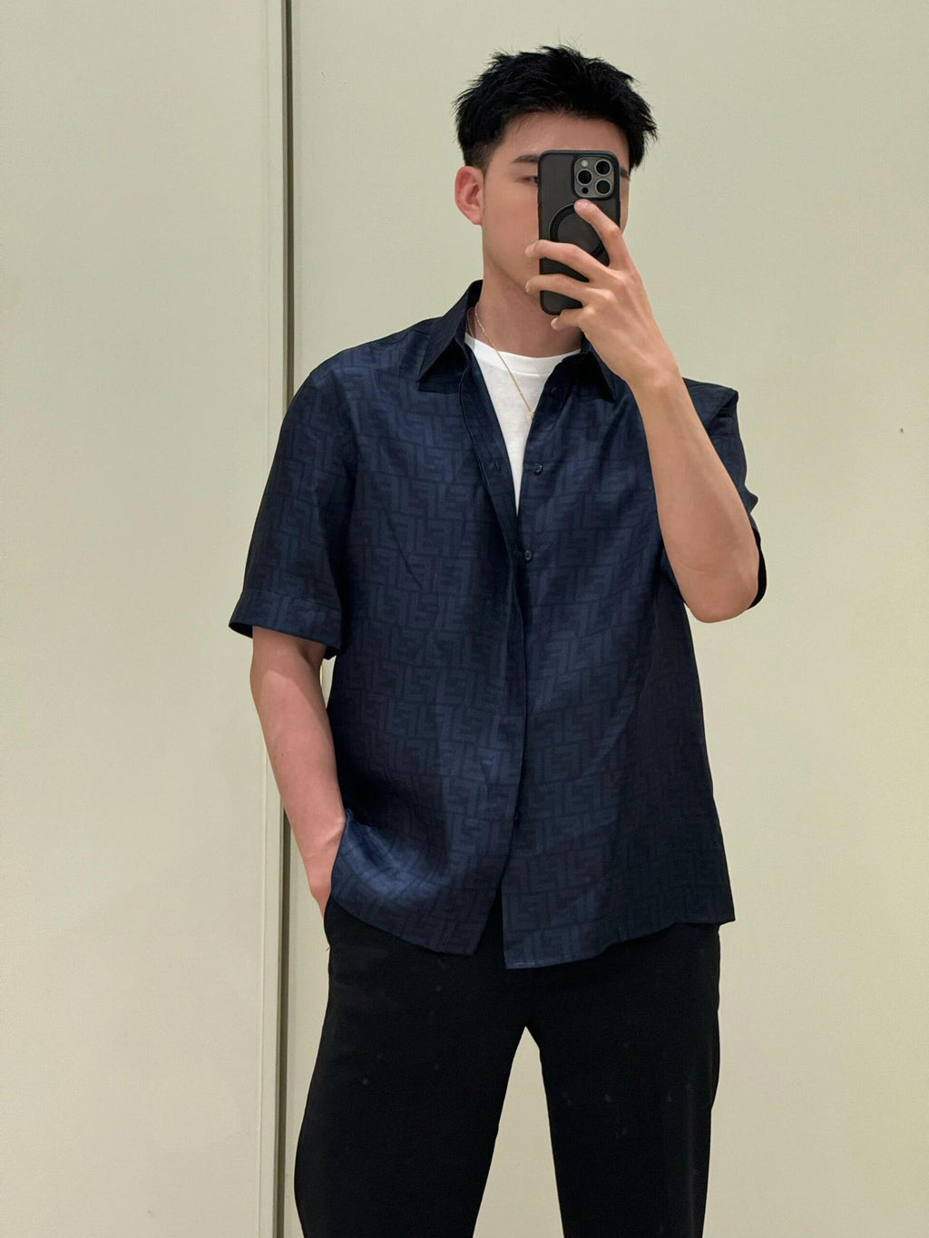 2026 New GS All-Over Print Short-Sleeved Shirt (25129-A90)