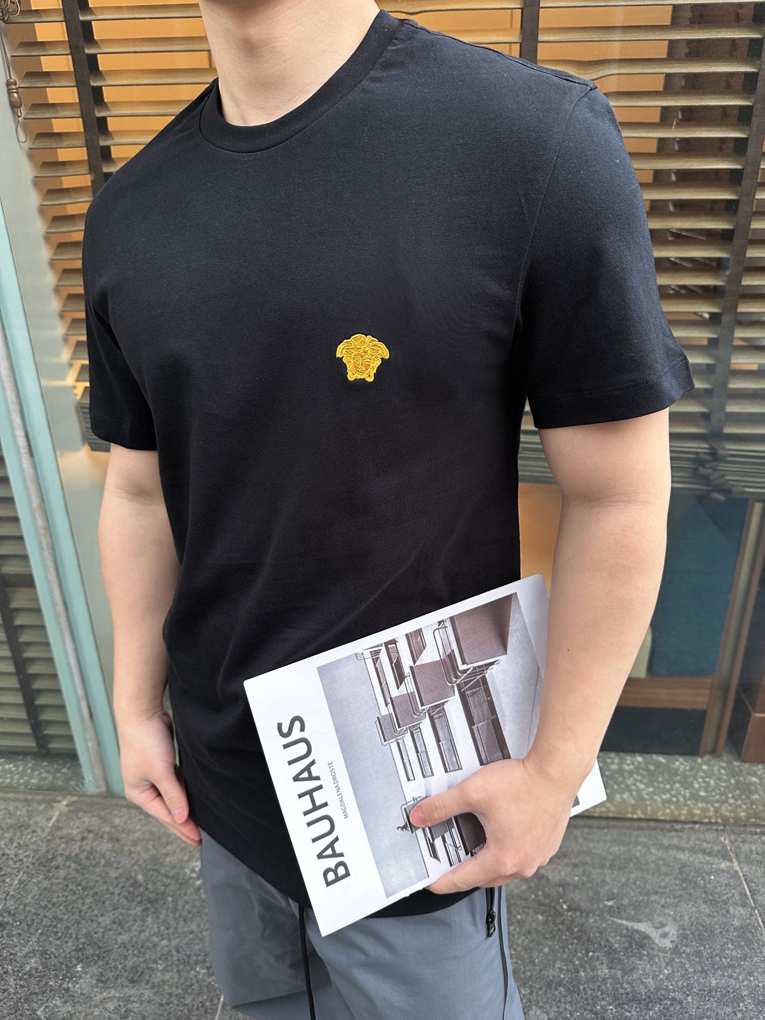 2026 New GS Short-Sleeved Shirt with Gold Logo Embroidery (25166-A05)