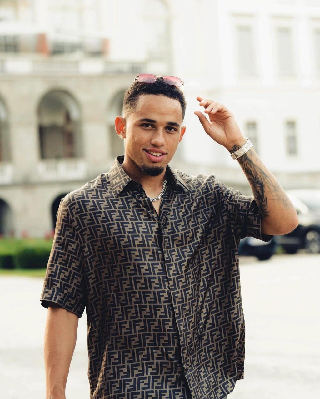 2026 New GS All-Over Print Short-Sleeved Shirt (25129-A90)