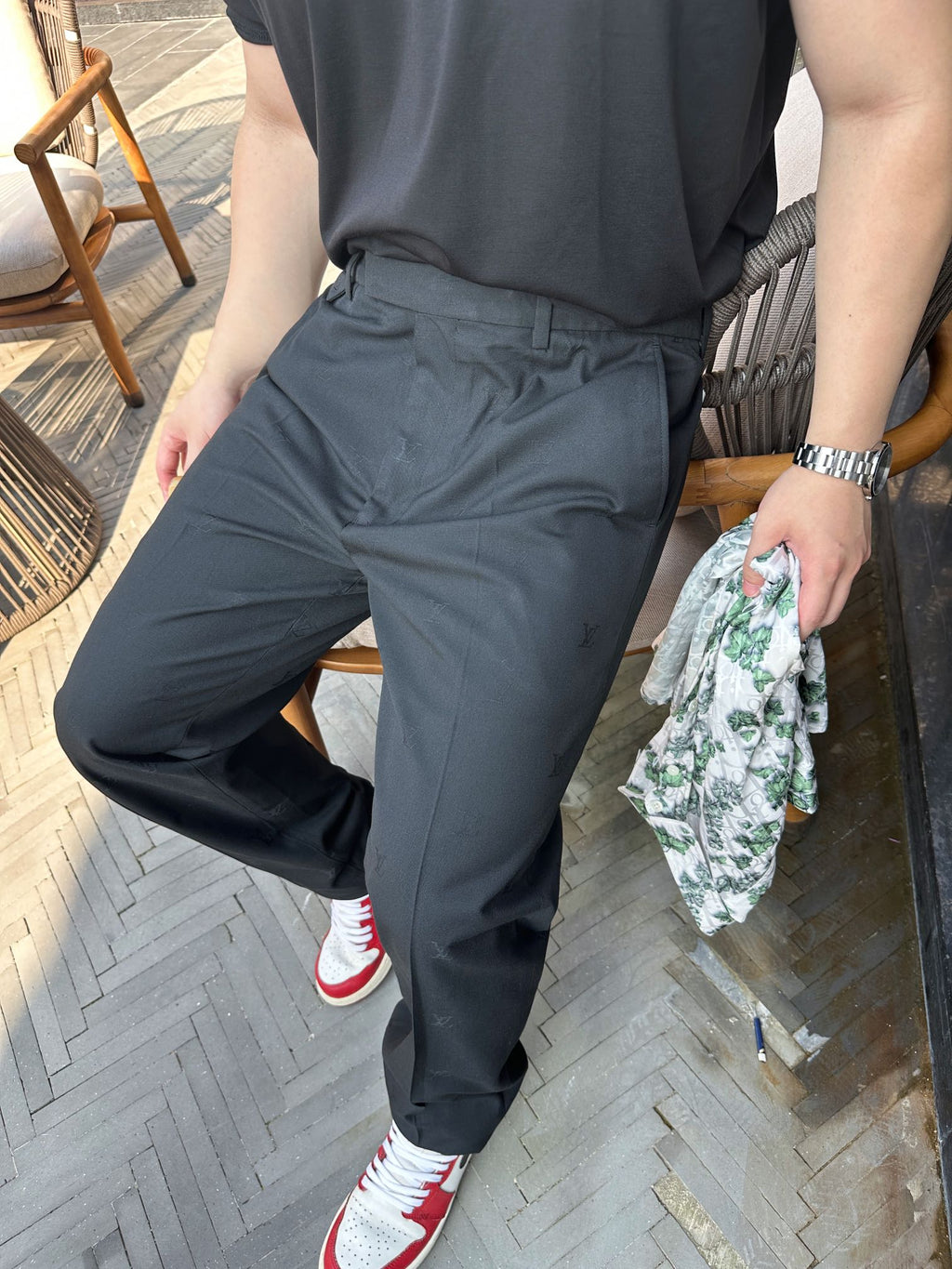 2026 New GS All-Over Jacquard Trousers (MM034-B90)