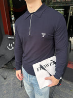 2026 New Model GS Embroidered Zipper Long-Sleeved Polo Shirt (25317-B20)