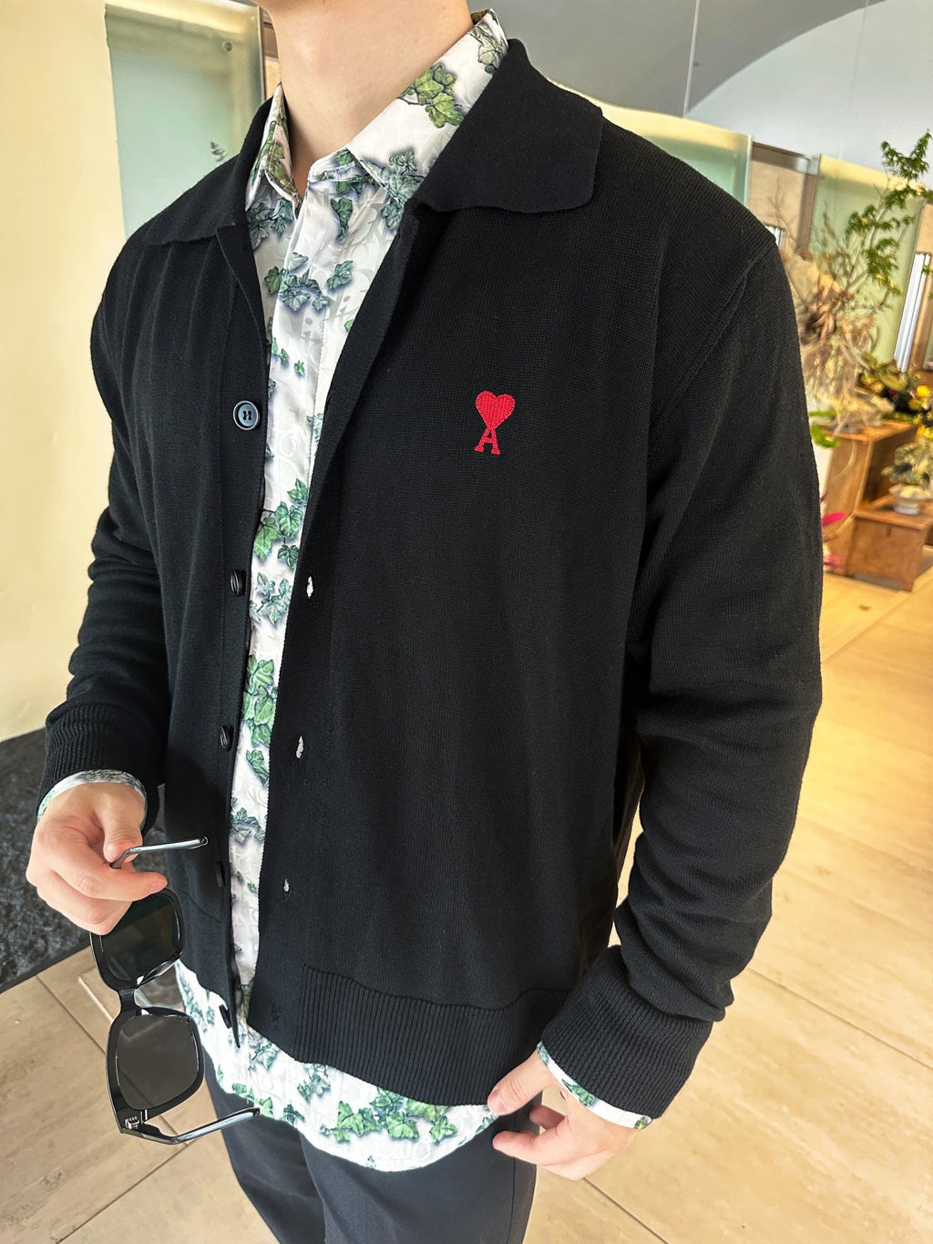 2026 New GS  Embroidered Heart Knit Cardigan (25167-B15)