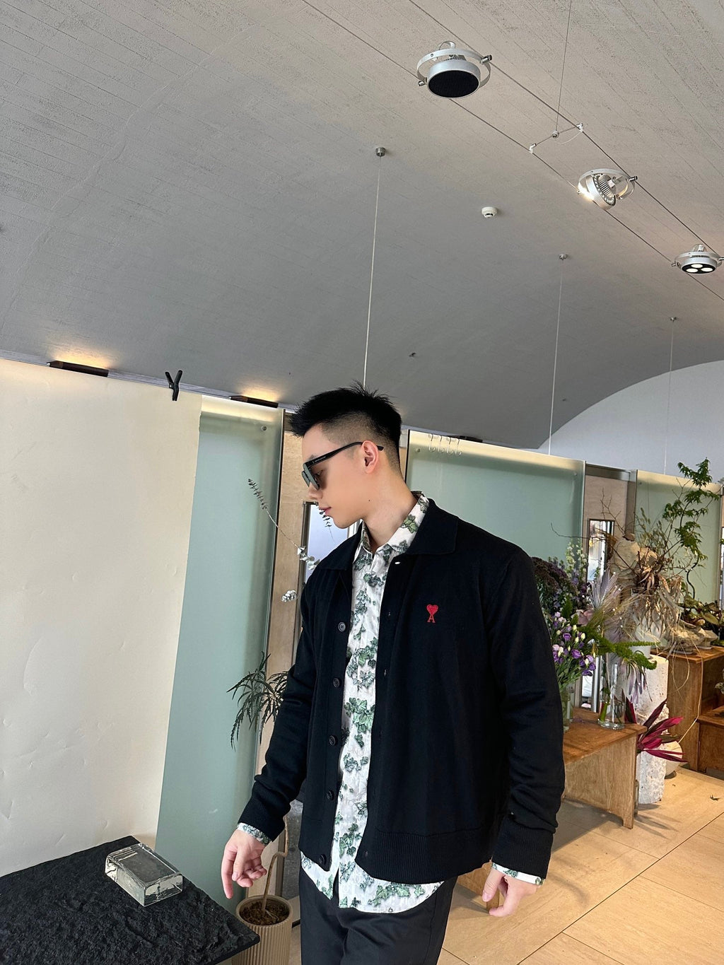 2026 New GS  Embroidered Heart Knit Cardigan (25167-B15)