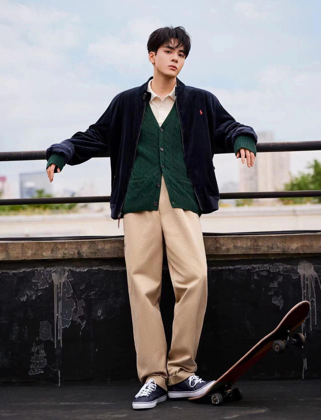 2026 New GS Embroidered Corduroy Jacket (25271-B90)