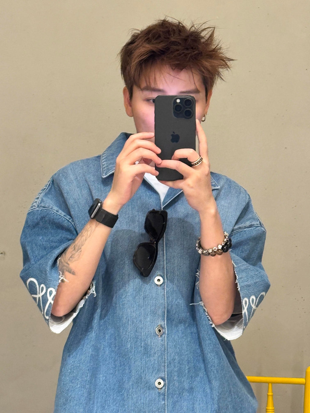 2026 New GS Denim Short-Sleeved Shirt (MM095-B35)
