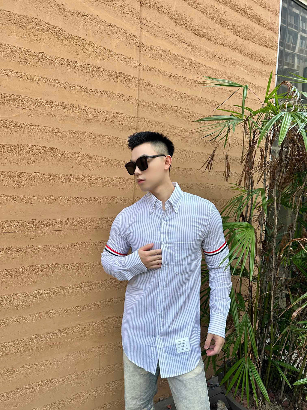 2026 New GS Woven Ribbon Stripe Shirt (MM077-B25)