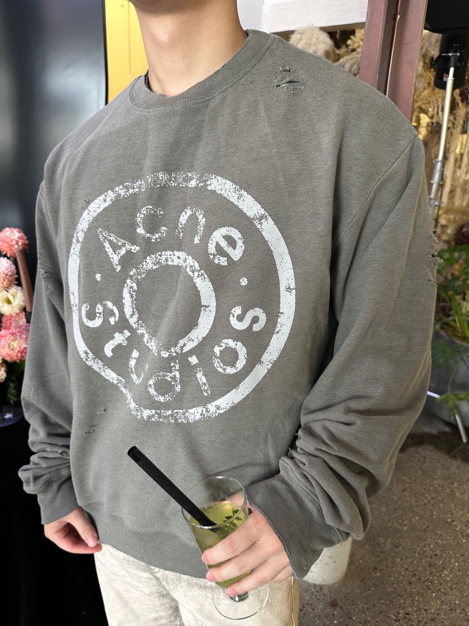 2026 New GS Distressed Logo Sweatshirt with Holes (25310-B20)