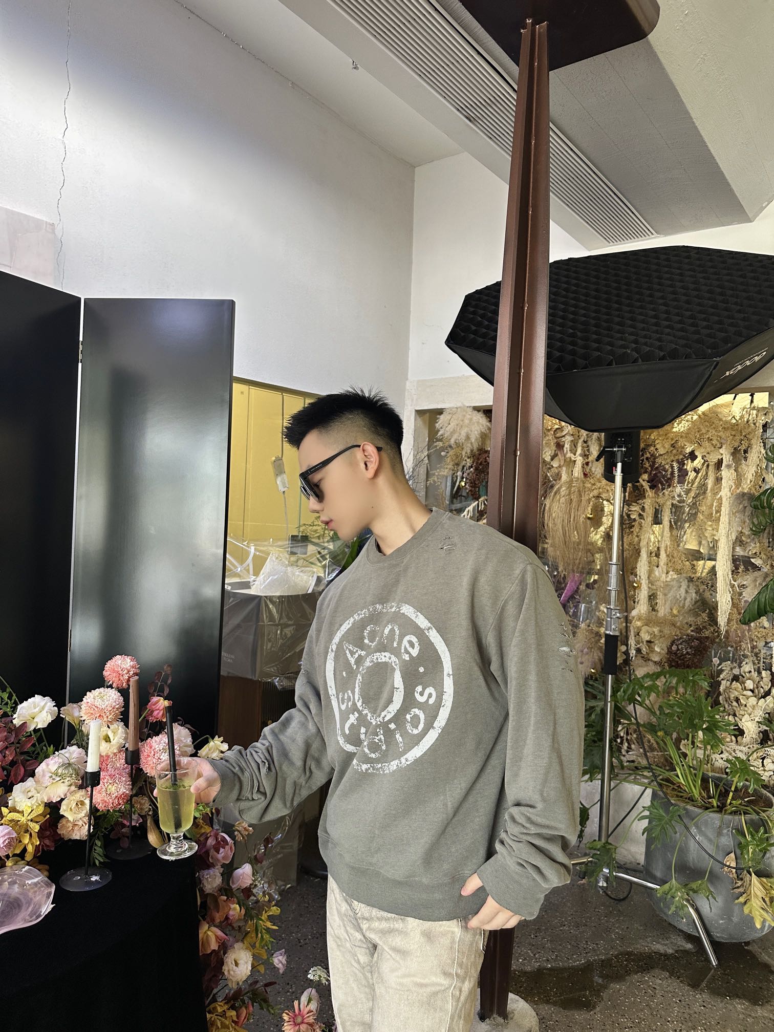 2026 New GS Distressed Logo Sweatshirt with Holes (25310-B20)