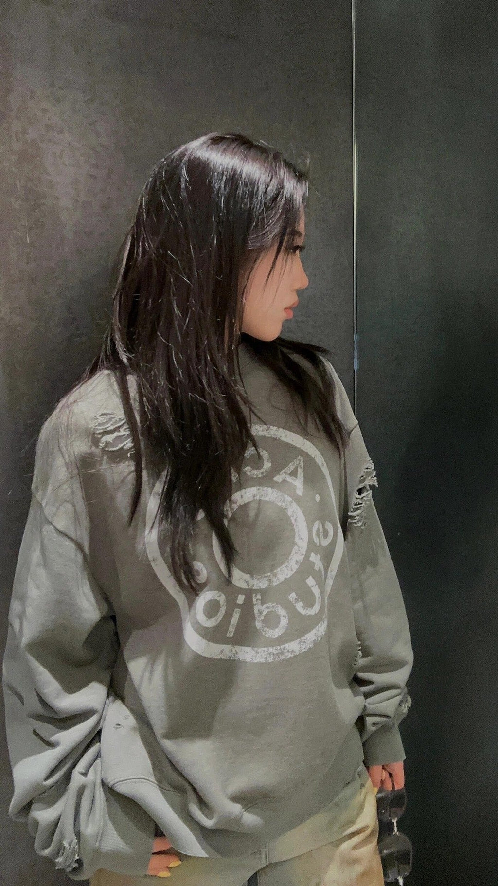 2026 New GS Distressed Logo Sweatshirt with Holes (25310-B20)