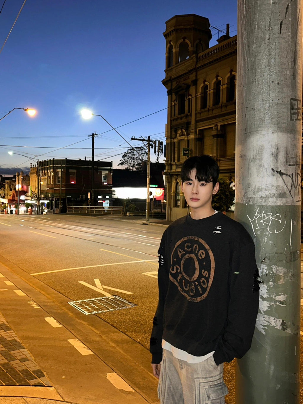 2026 New GS Distressed Logo Sweatshirt with Holes (25310-B20)