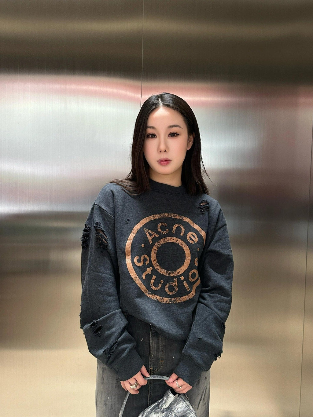2026 New GS Distressed Logo Sweatshirt with Holes (25310-B20)