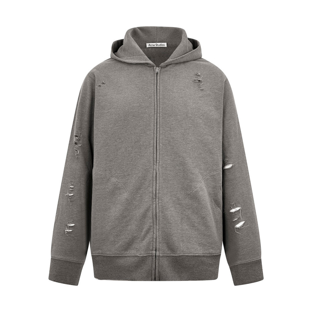 2026 New GS Distressed Logo Zip-Up Jacket with Holes (25303-B75)