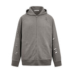 2026 New GS Distressed Logo Zip-Up Jacket with Holes (25303-B75)
