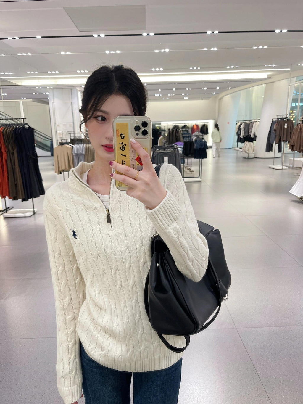 2026 New GS Decorative Knot Zip Knit Sweater (25274-B30)