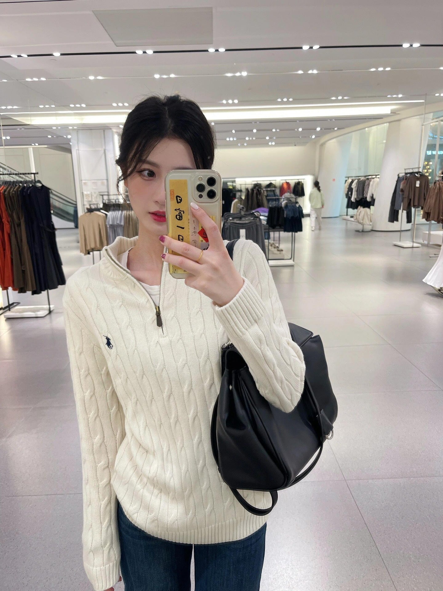 2026 New GS Decorative Knot Zip Knit Sweater (25274-B30)
