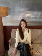 2026 New GS Decorative Knot Zip Knit Sweater (25274-B30)
