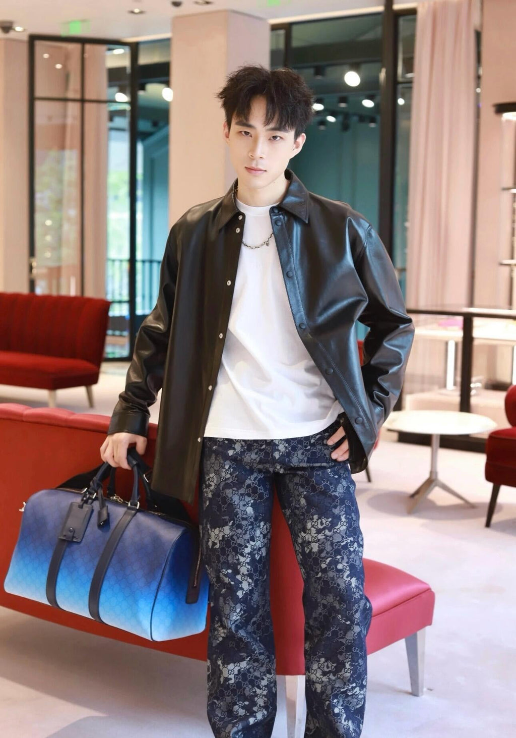 2026 New Arrival: GS All-Over Print Denim Trousers (MM097-B65)