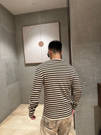 2026 New GS Striped Embroidered Crew-Neck Jumper (25341-B30)