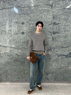 2026 New GS Striped Embroidered Crew-Neck Jumper (25341-B30)