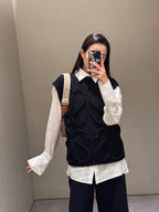 2026 New GS Cable-Knit Cardigan (25238-B50)