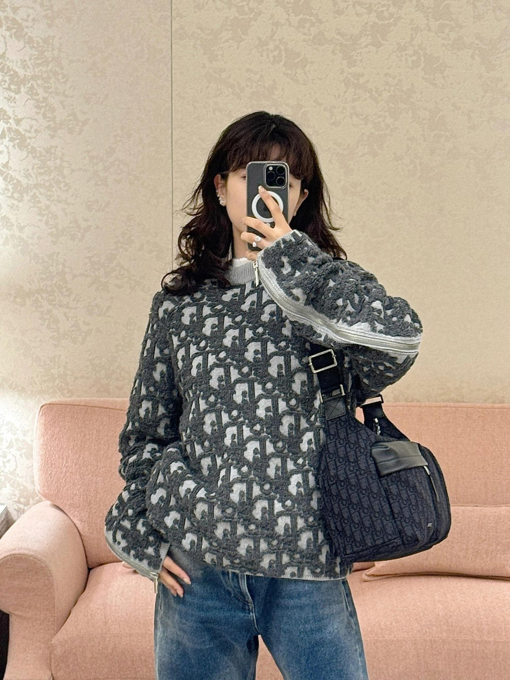 2026 New Arrival GS Jacquard Zip-Up Jumper (25305-C20)