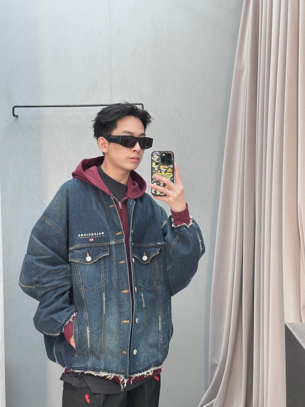 2026 New GS Embroidered Denim Hooded Jacket (25337-C30)