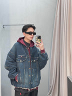 2026 New GS Embroidered Denim Hooded Jacket (25337-C30)