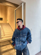 2026 New GS Embroidered Denim Hooded Jacket (25337-C30)