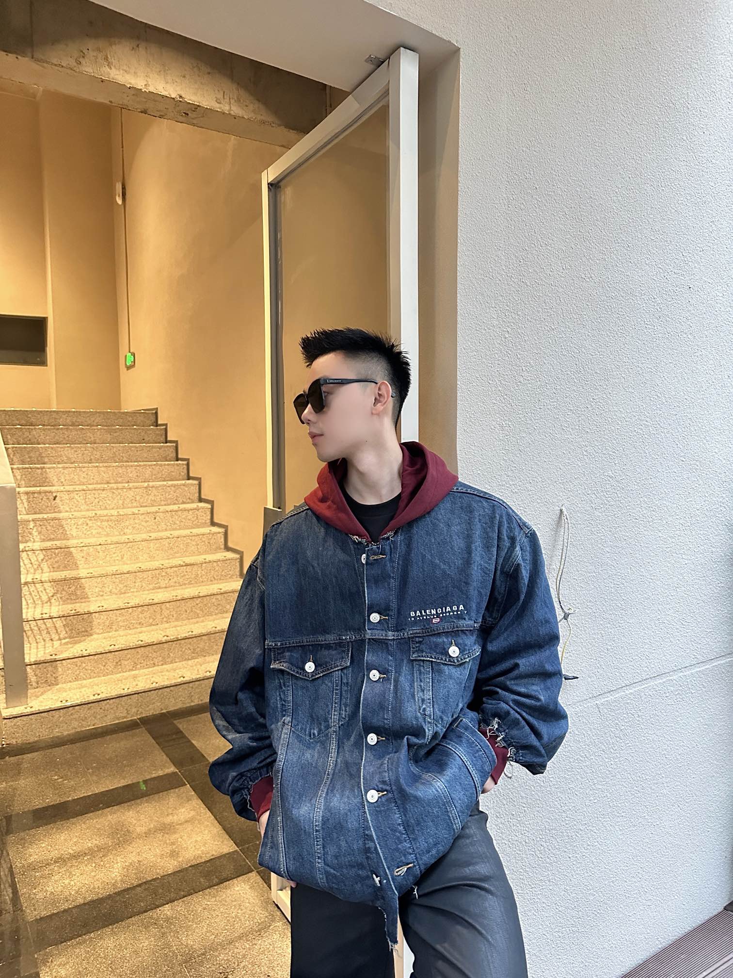 2026 New GS Embroidered Denim Hooded Jacket (25337-C30)