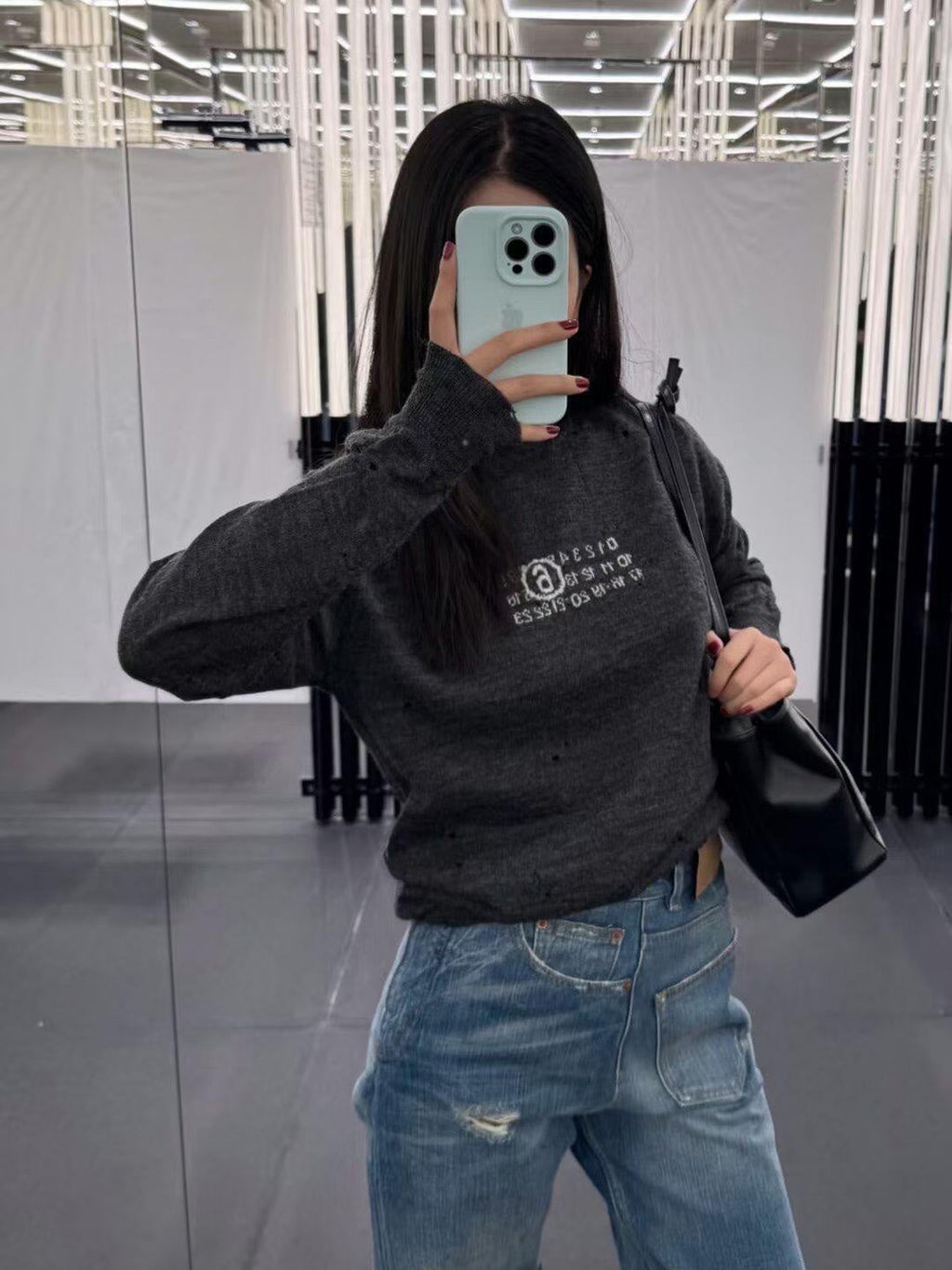 2026 New GS Digital Lace-Effect Jumper (25287-B25)