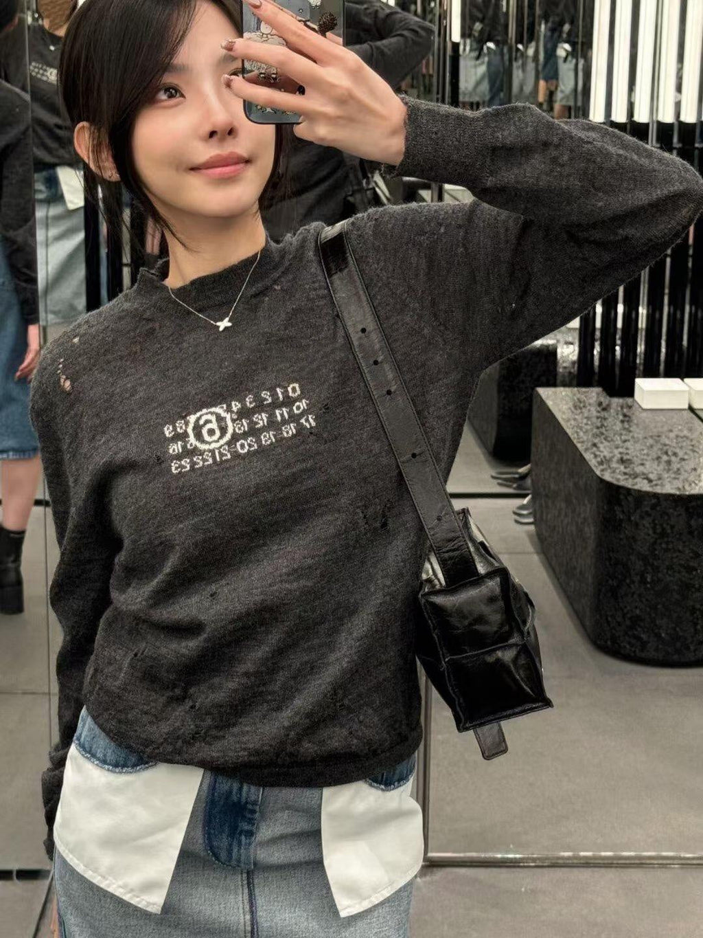2026 New GS Digital Lace-Effect Jumper (25287-B25)