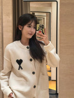 2026 New GS  Heart-Patterned Jacquard Knit Cardigan (25365-B55)