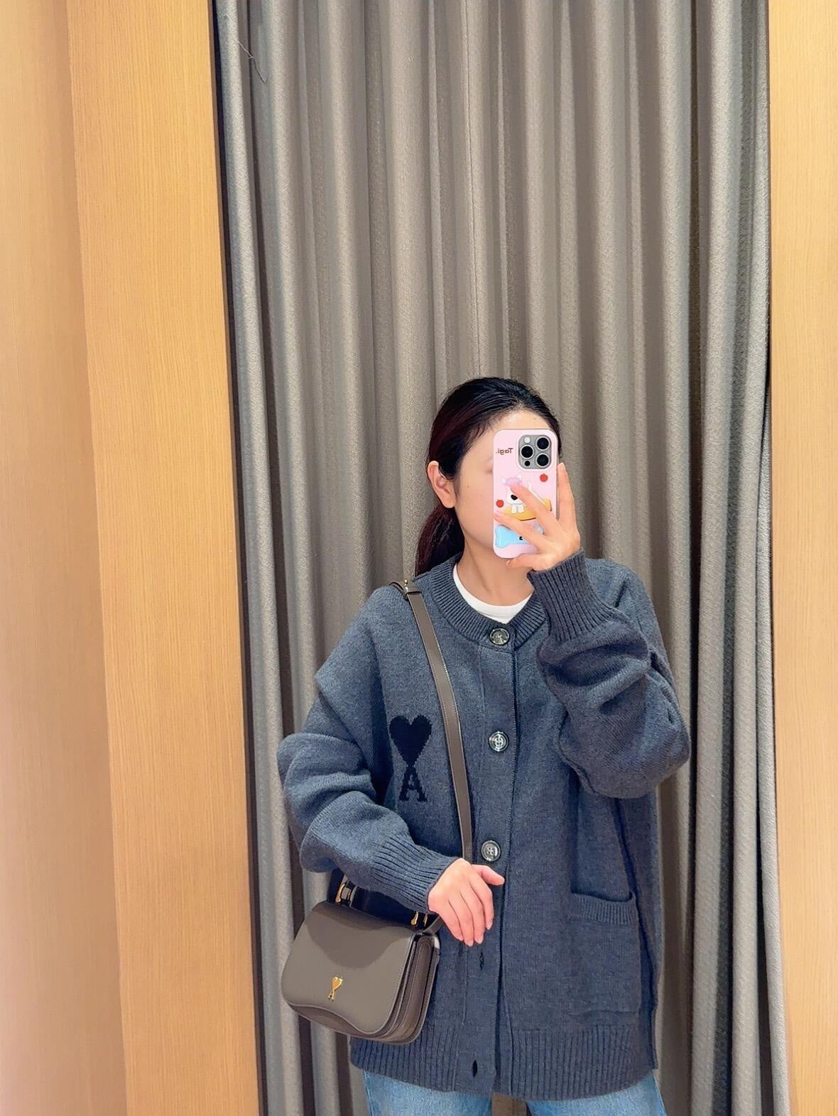 2026 New GS  Heart-Patterned Jacquard Knit Cardigan (25365-B55)