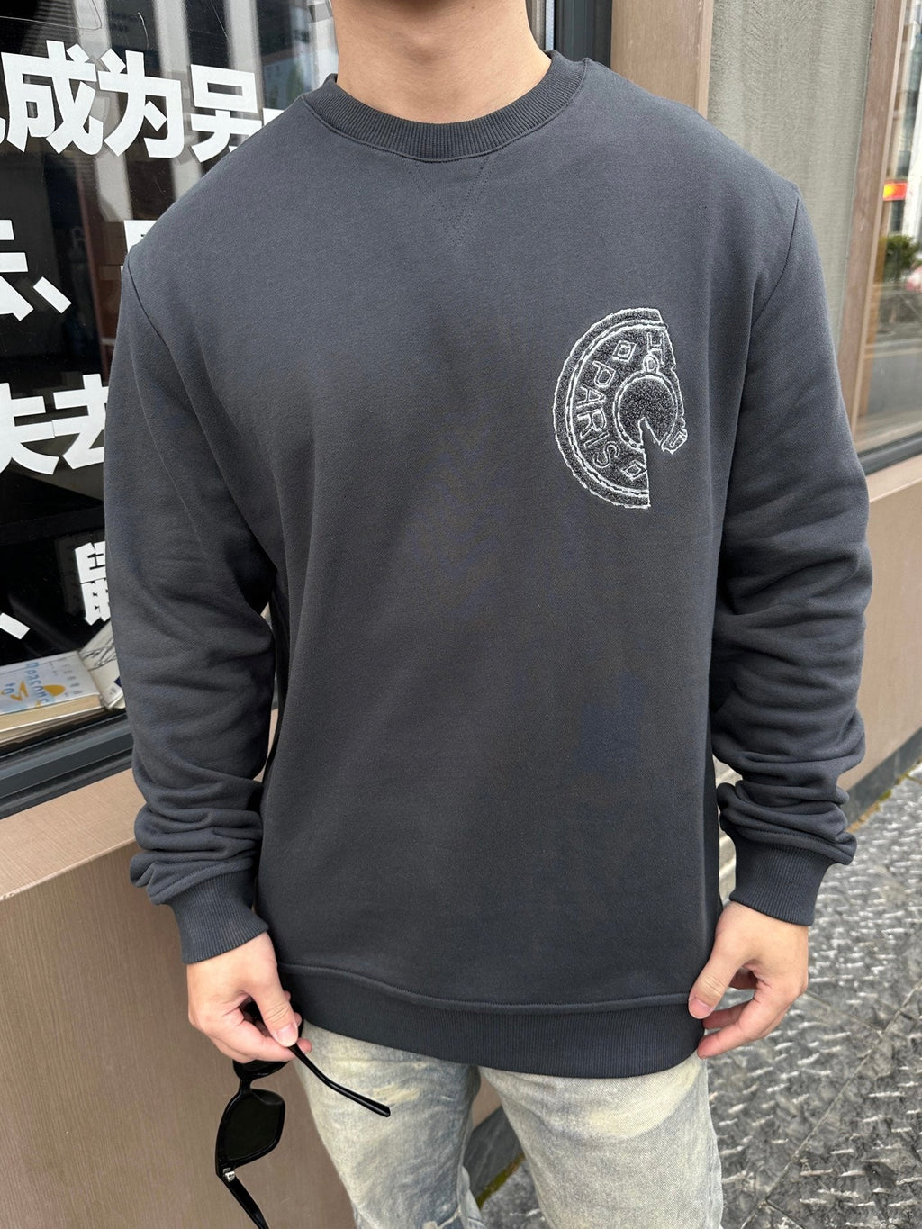 2026 New GS Saddle Stud Embellished Hoodie (25348-A85)