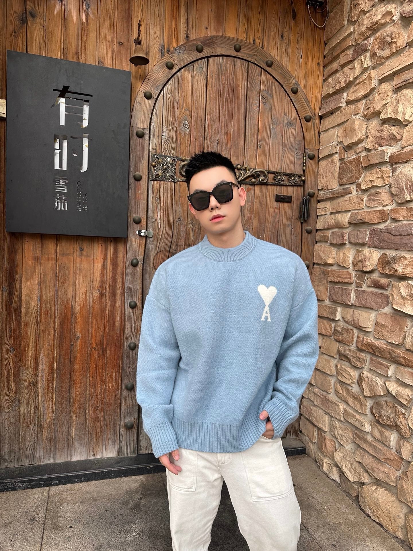 2026 New GS Jacquard Crew Neck Knit (25374-B30)