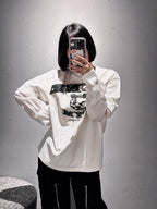 2026 New GS Distressed Logo Faux Two-Piece Long Sleeve (25286-A90)
