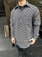 2026 New GS Full-Print Check Jacquard Shirt (BB720-B50)