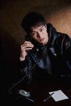 2026 new model GS vintage hooded over-the-shoulder leather jacket (25240-D50)