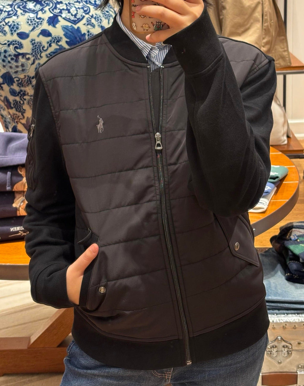 2026 New GS Logo Baseball Collar Cotton Jacket (25369-B70)