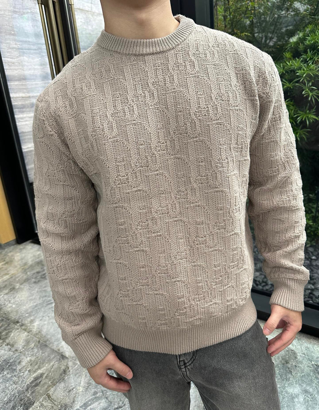 2026 New GS-printed Jacquard sweater (25360-B40)