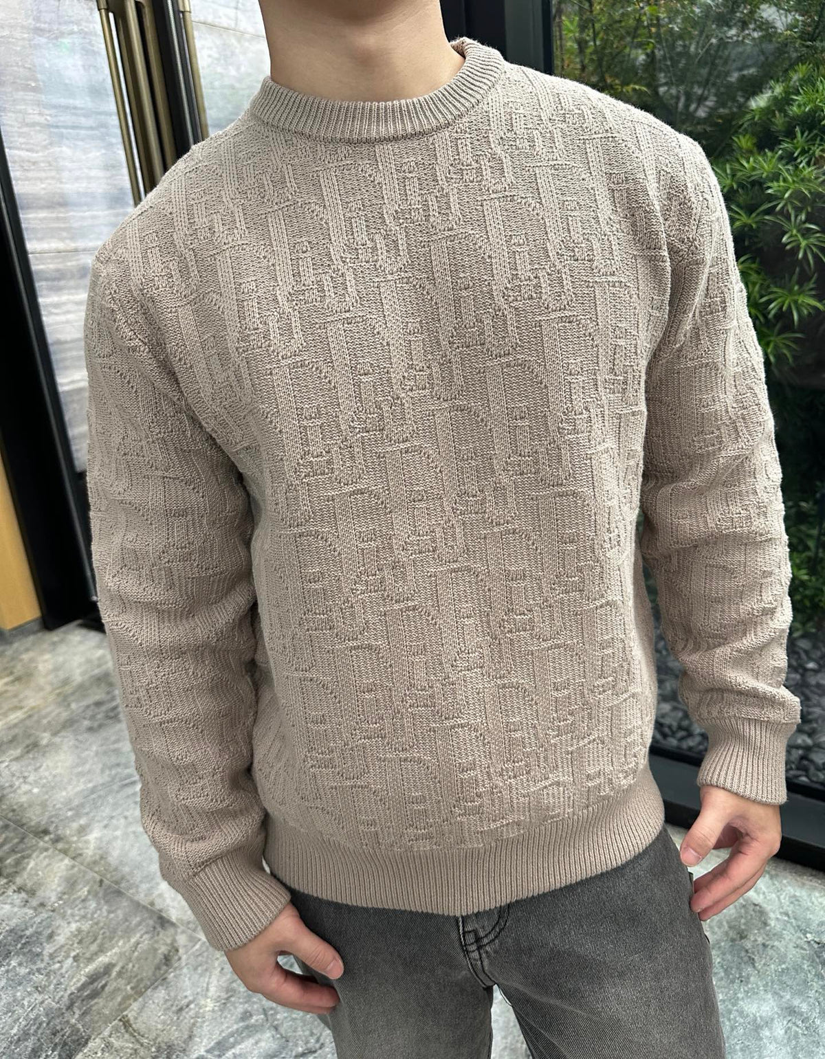 2026 New GS-printed Jacquard sweater (25360-B40)