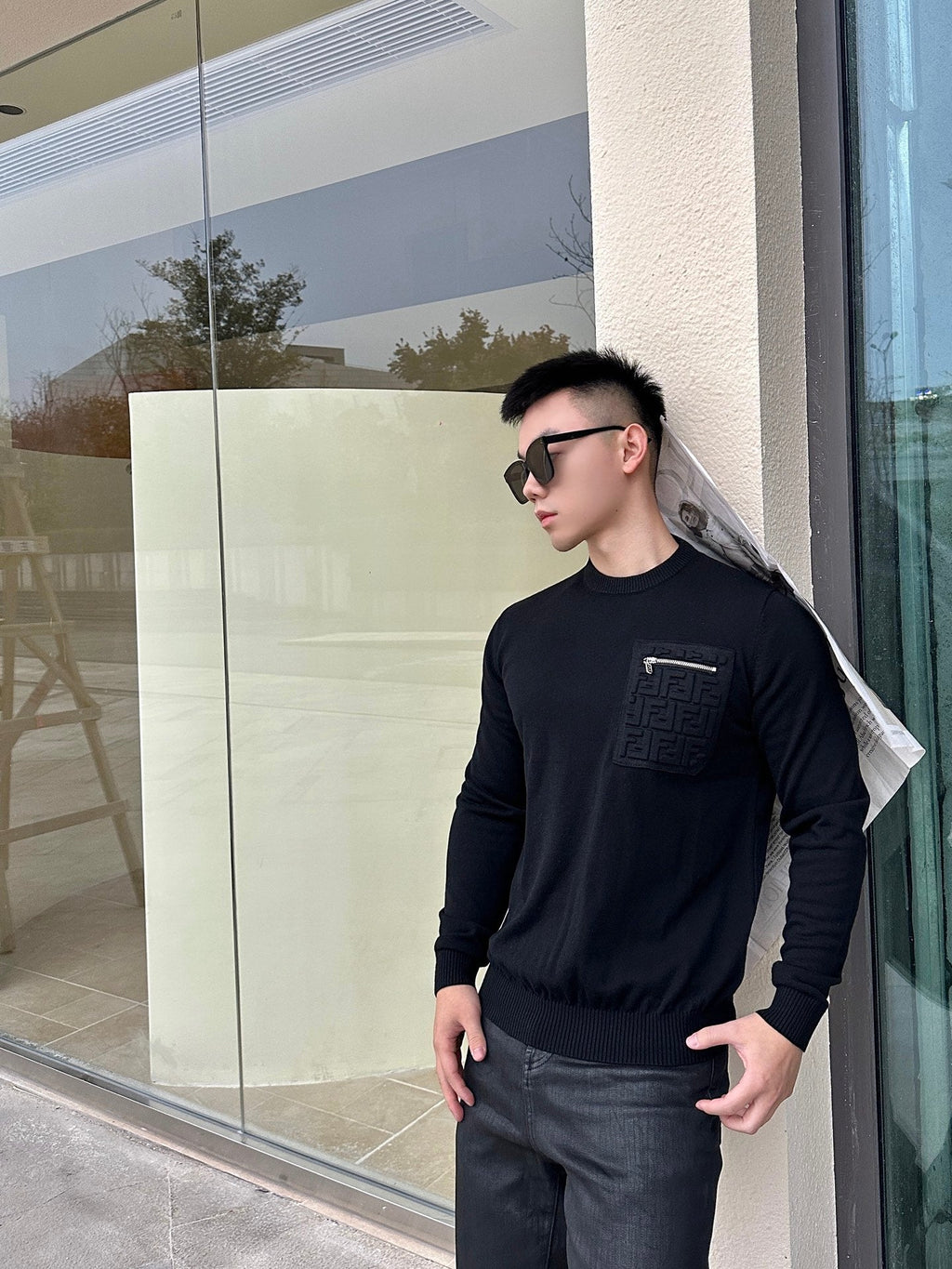 2026 New GS Embossed Pocket Jumper (25384-B35)