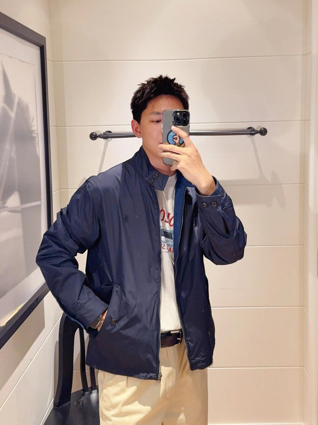 2026 New GS Logo Embroidered Double-Breasted Jacket (25298-C15)