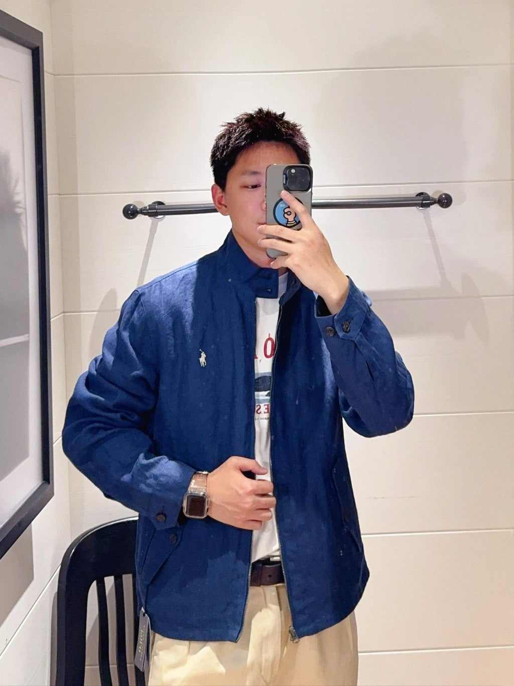 2026 New GS Logo Embroidered Double-Breasted Jacket (25298-C15)