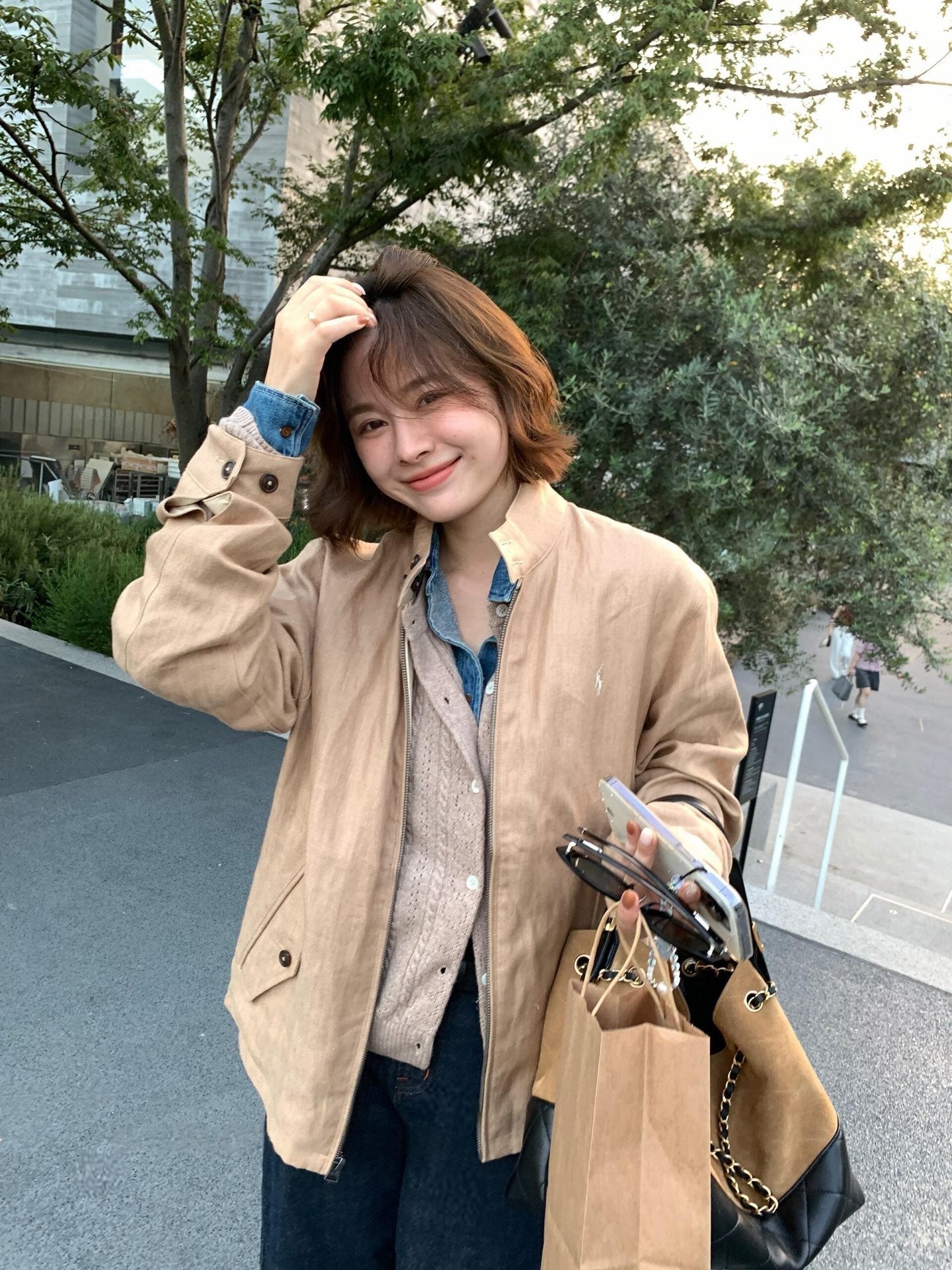 2026 New GS Logo Embroidered Double-Breasted Jacket (25298-C15)