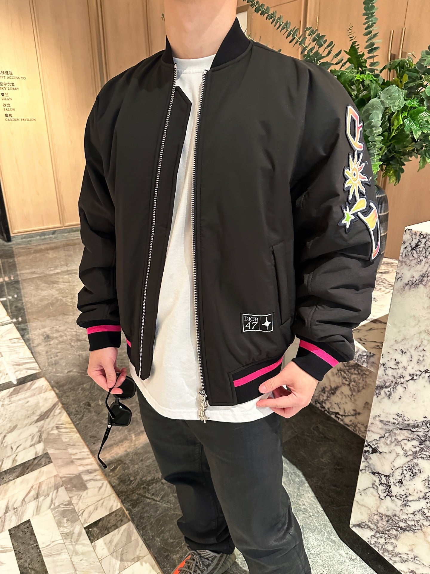 2026 New Release GS No. 47 Neon Pink Trim Baseball Jacket (BB702-C30)