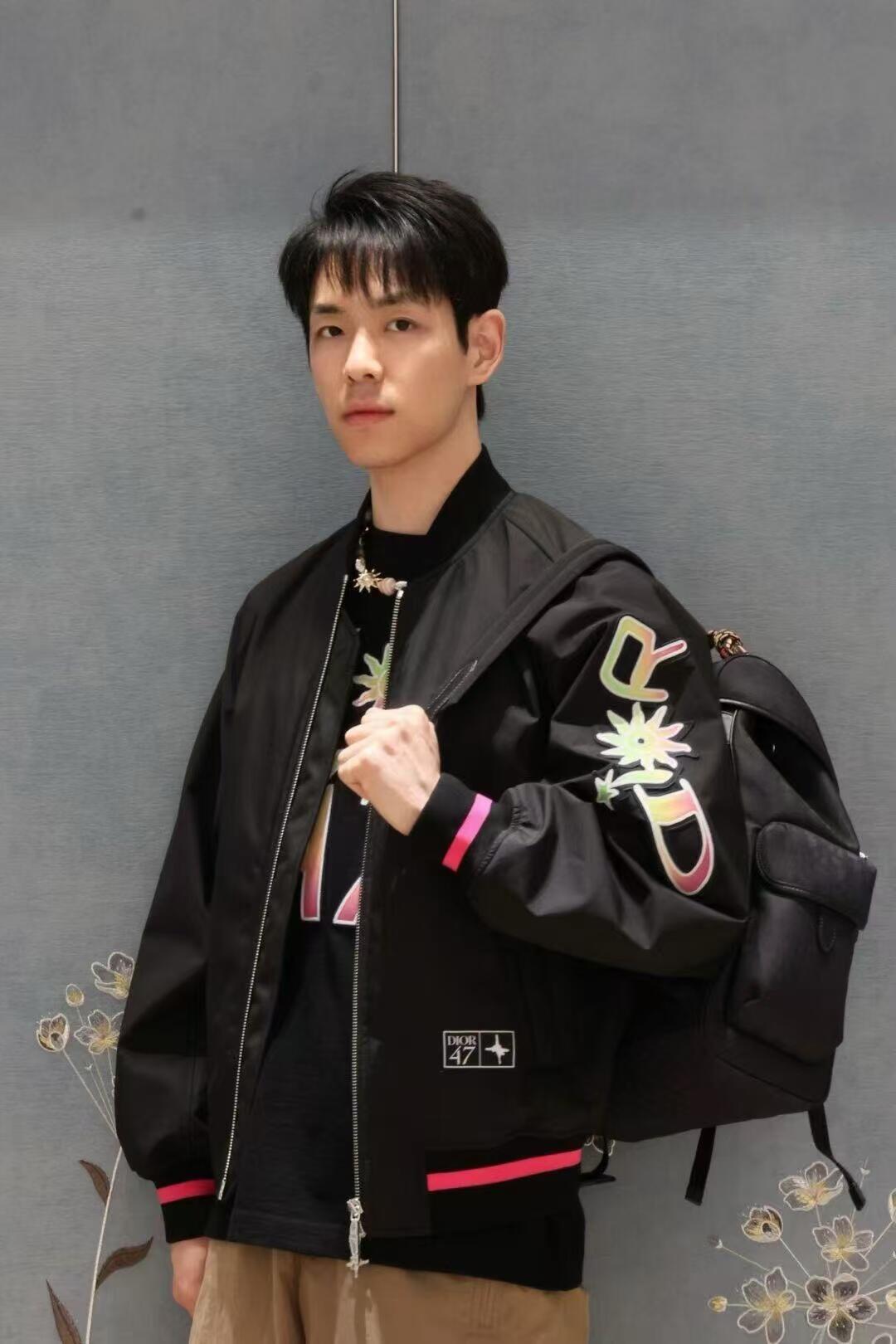 2026 New Release GS No. 47 Neon Pink Trim Baseball Jacket (BB702-C30)