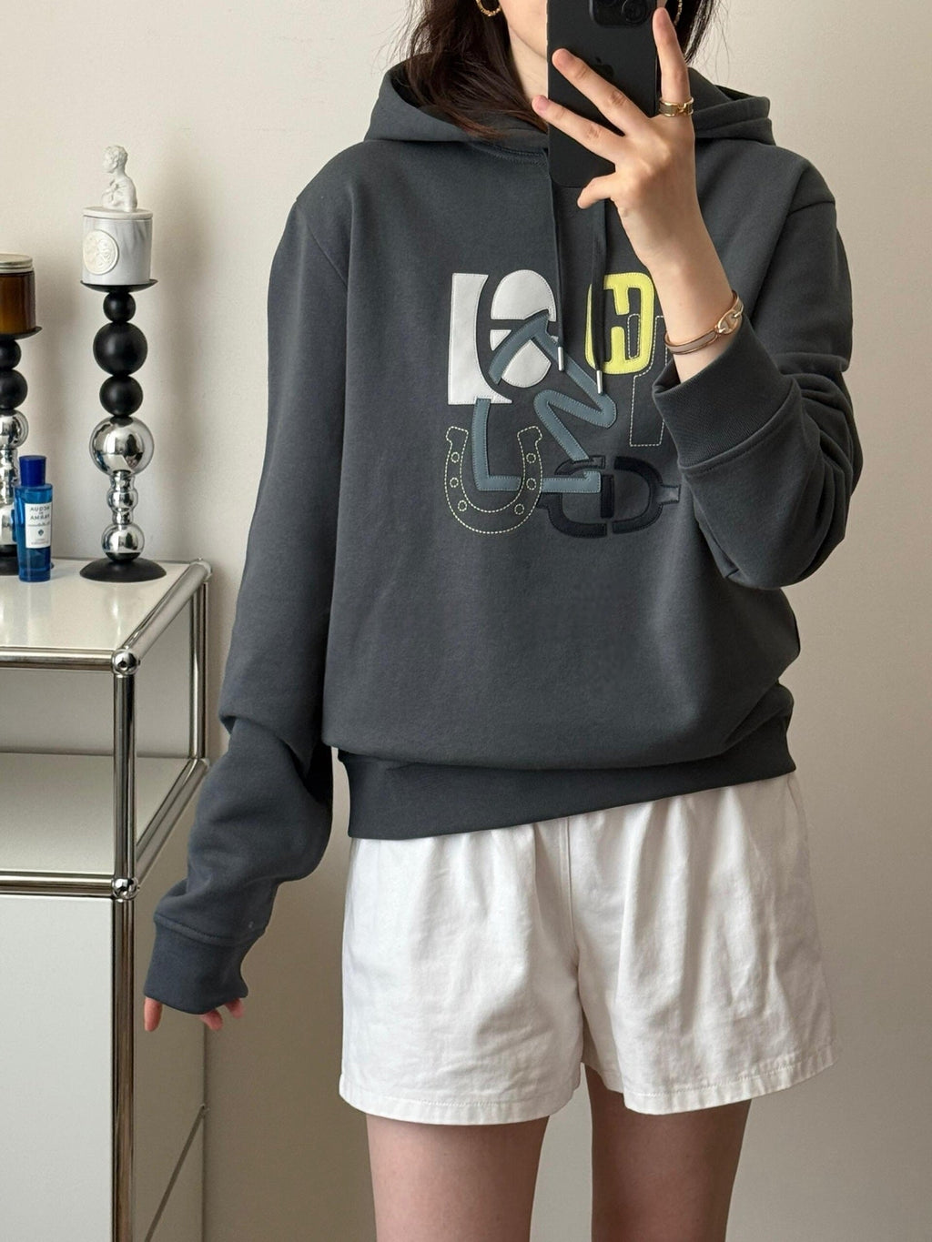 2026 New GS Patch Leather Hooded Sweatshirt (25350-B40)